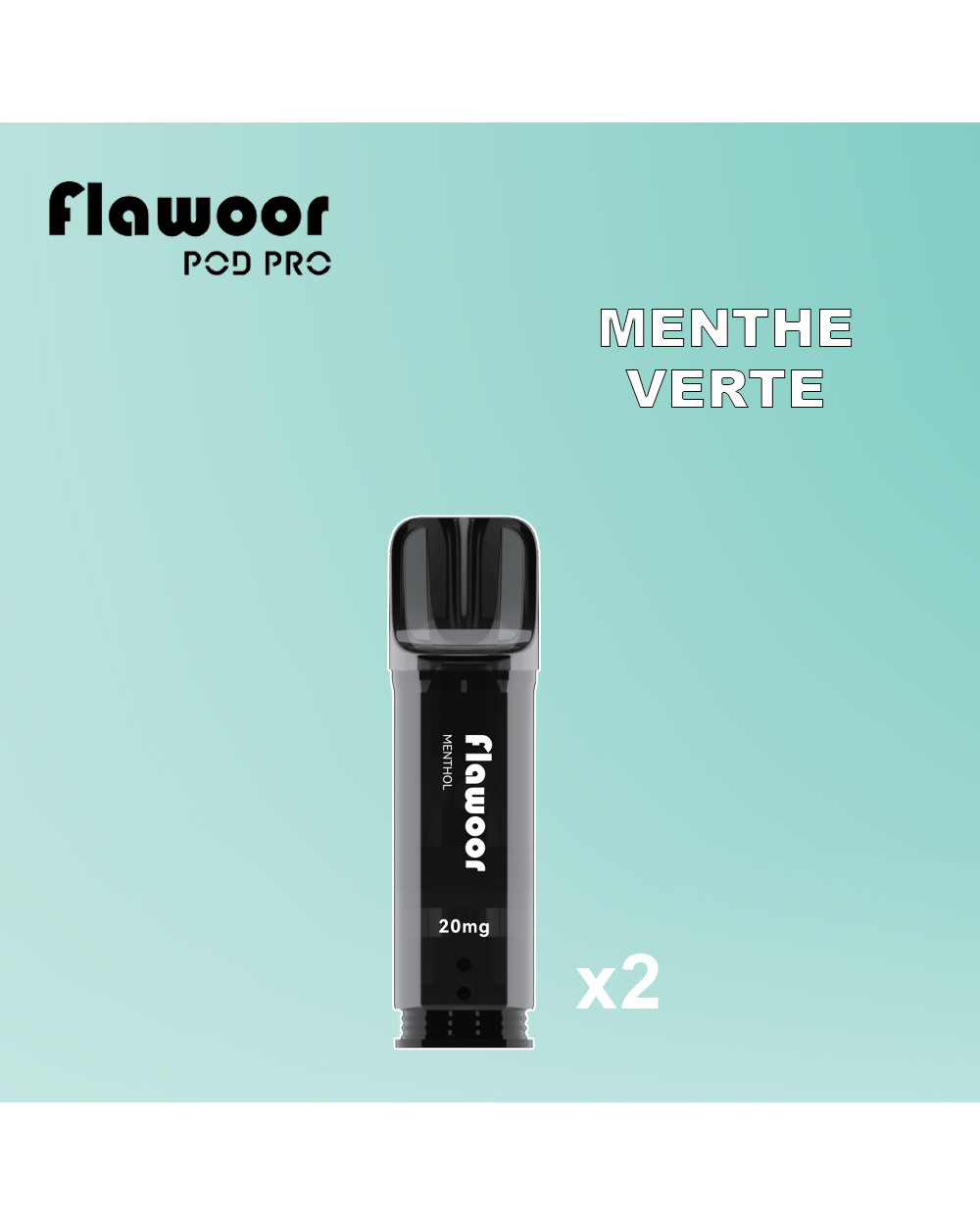 Cartouches Menthe Verte / 2pcs - FLAWOOR POD PRO