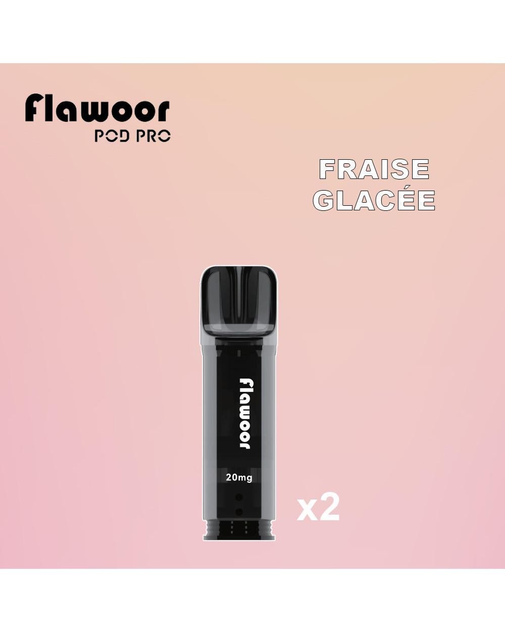 Cartouches Fraise Glacée / 2pcs - FLAWOOR POD PRO