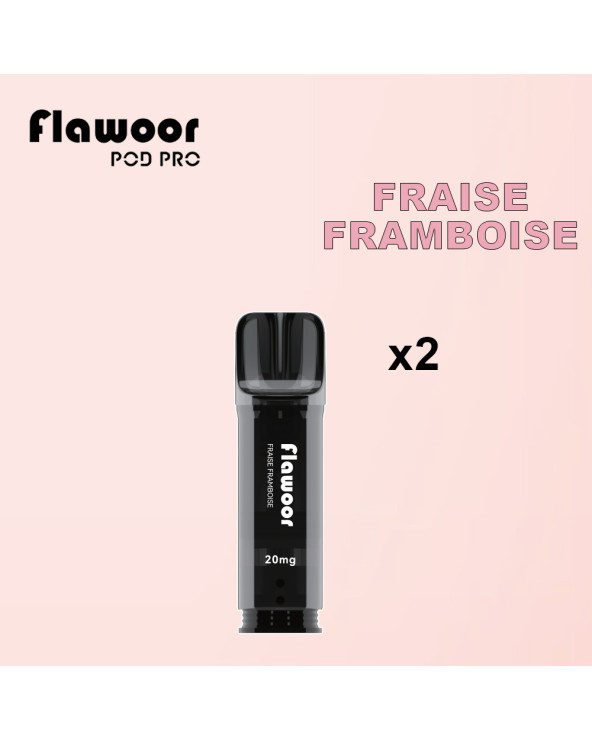 Cartouches Fraise Framboise/ Lot de 2 - FLAWOOR POD PRO