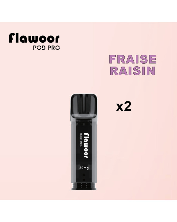 Cartouches Fraise Raisin / Lot de 2 - FLAWOOR POD PRO