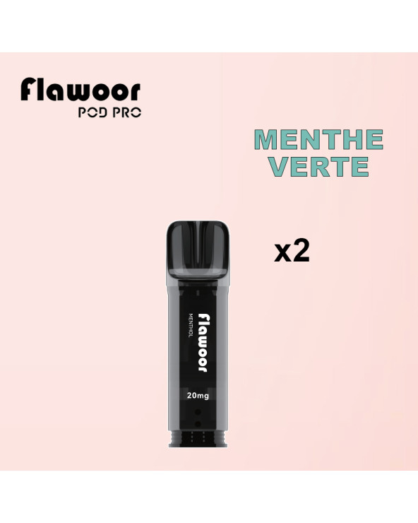 Cartouches Menthe Verte / Lot de 2 - FLAWOOR POD PRO