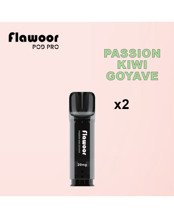 Cartouches Passion Kiwi Goyave / Lot de 2 - FLAWOOR POD PRO