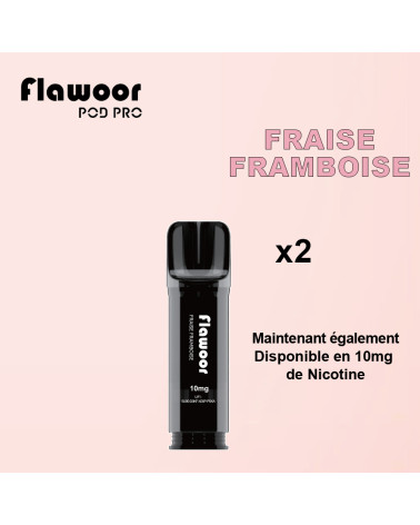 Cartouches Fraise Framboise/ Lot de 2 - FLAWOOR POD PRO