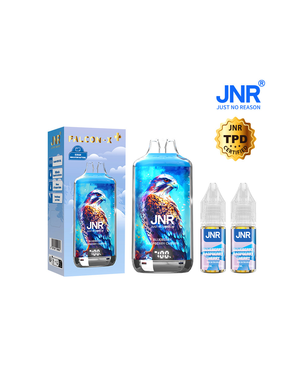 Blueberry Raspberry Cherry 28000 puffs- FALCON X +  JNR