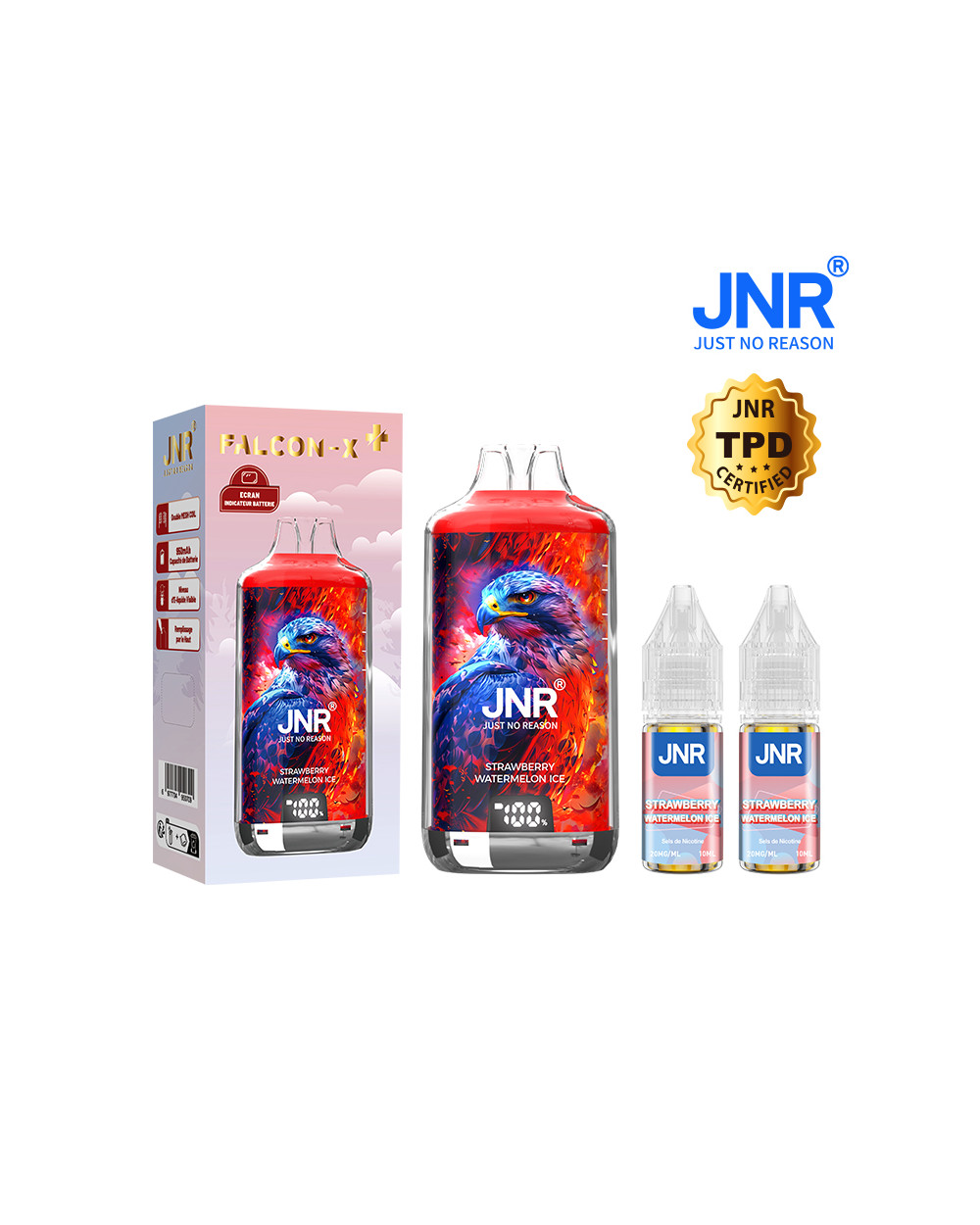 Strawberry Watermelon Ice 28000 puffs- FALCON X + JNR