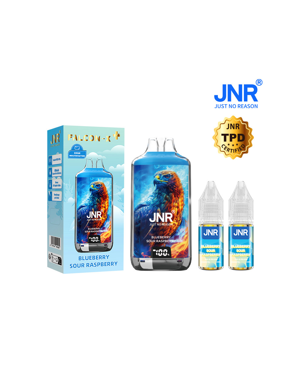 Blueberry Sour Raspberry 28000 puffs- FALCON X + JNR