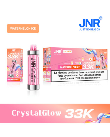 PUFF JNR CRYSTAL GLOW + WATERMELON ICE 33K Boîtes