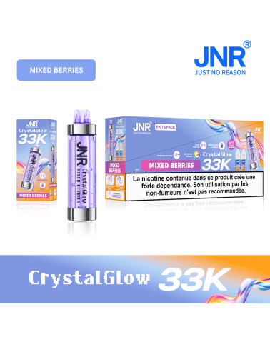 PUFF JNR CRYSTAL GLOW + MIXED BERRIES 33k Boîtes
