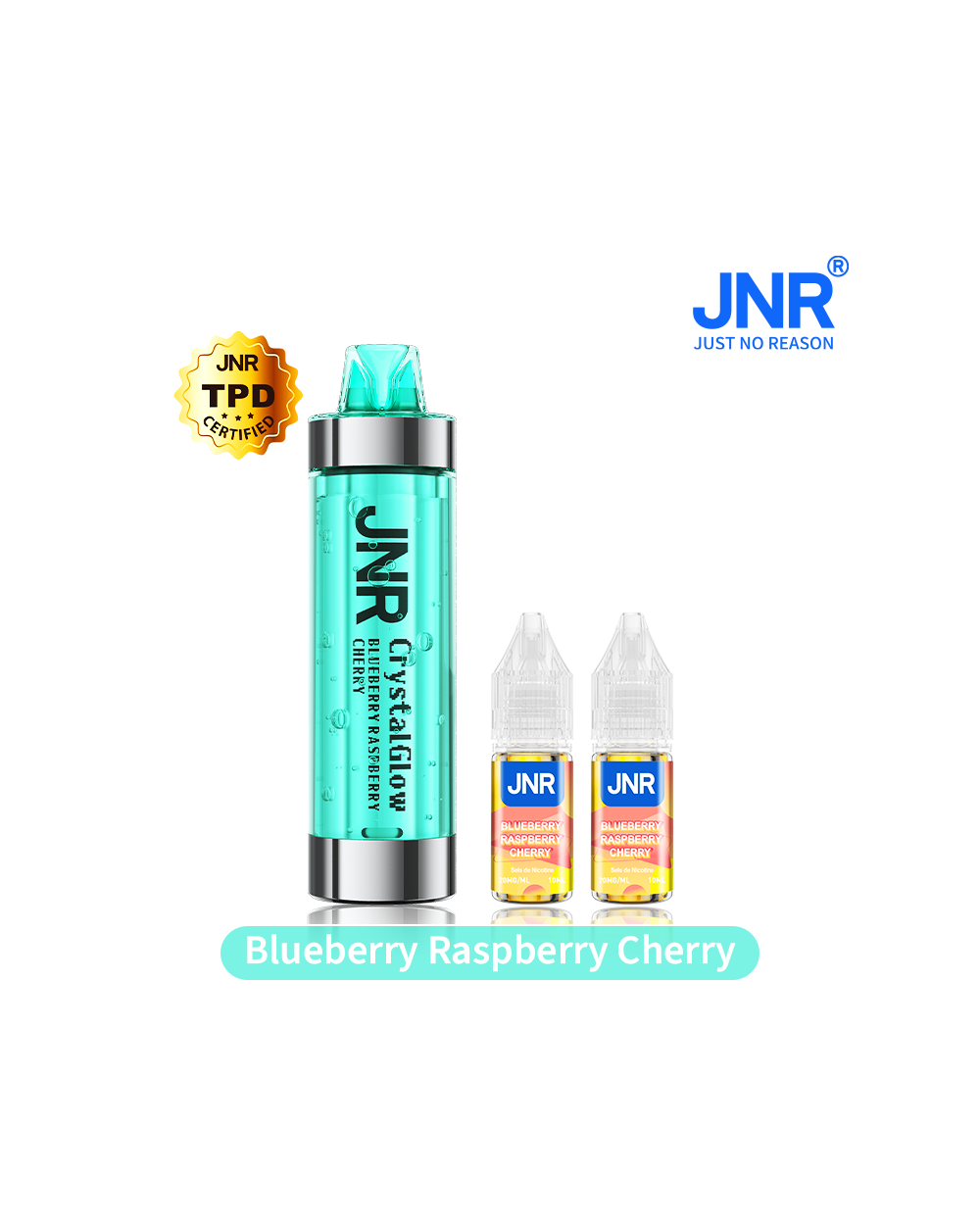 PUFF JNR CRYSTAL GLOW + BLUEBERRY RASPBERRY CHERRY 33k Kit