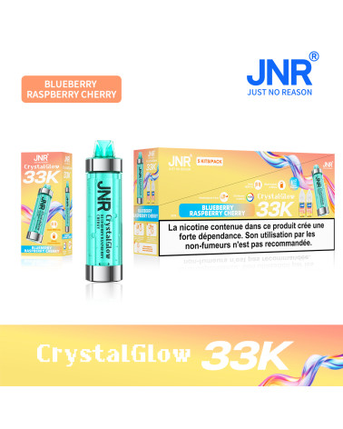 PUFF JNR CRYSTAL GLOW + BLUEBERRY RASPBERRY CHERRY 33k Boîtes
